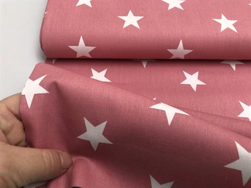 Poplin - blush med stor stjerne